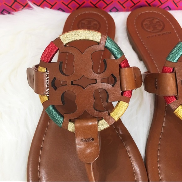 {Tory Burch} Vintage Vachetta Embroidered Miller - Picture 3 of 7